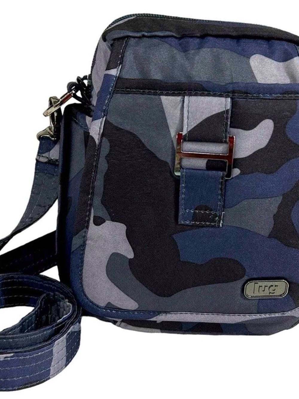 Lug Infinity Can Can Convertible Crossbody Belt Bag Blue Camo
